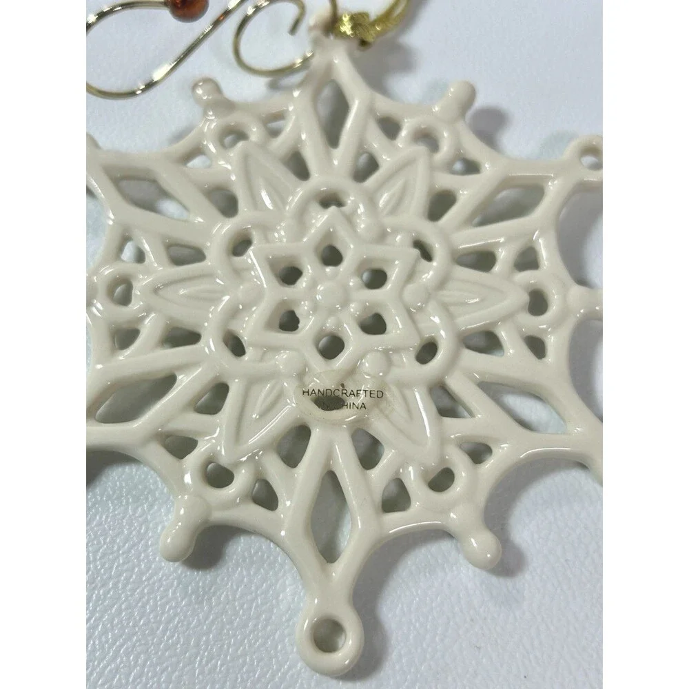 2011 Lenox Christmas Ornament Snowflake Ornaments Lot of 2